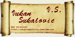 Vukan Šukalović vizit kartica